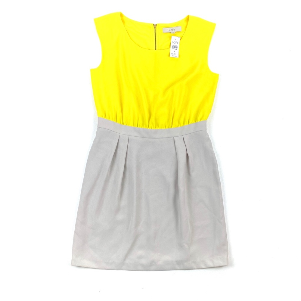 Ann Taylor LOFT Color Block Sleeveless Work Dress
